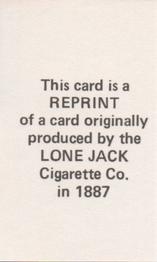 1988 Fritsch 1887 Lone Jack Cigarette (N370) Reprint #NNO Dave Foutz Back