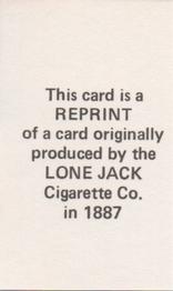 1988 Fritsch 1887 Lone Jack Cigarette (N370) Reprint #NNO Arlie Latham Back