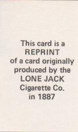 1988 Fritsch 1887 Lone Jack Cigarette (N370) Reprint #NNO Curt Welch Back