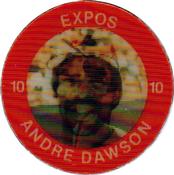1984 7-Eleven Super Star Sports Coins: East Region #I H Andre Dawson Front