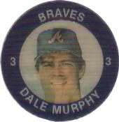 1984 7-Eleven Super Star Sports Coins: East Region #III H Dale Murphy Front