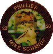 1984 7-Eleven Super Star Sports Coins: East Region #IV H Mike Schmidt Front