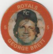 1984 7-Eleven Super Star Sports Coins: East Region #V H George Brett Front