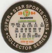 1984 7-Eleven Super Star Sports Coins: East Region #XVIII H Tony Pena Back