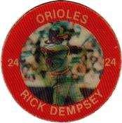 1984 7-Eleven Super Star Sports Coins: East Region #XXI H Rick Dempsey Front