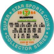 1984 7-Eleven Super Star Sports Coins: East Region #XXIII H Gary Matthews Back