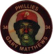 1984 7-Eleven Super Star Sports Coins: East Region #XXIII H Gary Matthews Front
