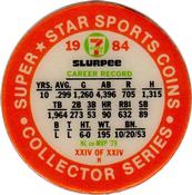 1984 7-Eleven Super Star Sports Coins: East Region #XXIV H Keith Hernandez Back