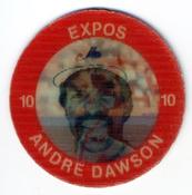 1984 7-Eleven Super Star Sports Coins: West Region #I K Andre Dawson Front