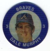 1984 7-Eleven Super Star Sports Coins: West Region #III K Dale Murphy Front