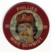 1984 7-Eleven Super Star Sports Coins: West Region #IV K Mike Schmidt Front