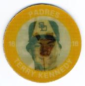 1984 7-Eleven Super Star Sports Coins: West Region #XVII K Terry Kennedy Front