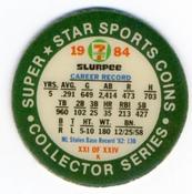 1984 7-Eleven Super Star Sports Coins: West Region #XXI K Rickey Henderson Back