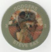 1984 7-Eleven Super Star Sports Coins: West Region #XXII K Steve Sax Front