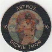 1984 7-Eleven Super Star Sports Coins: West Region #XXIII K Dickie Thon Front