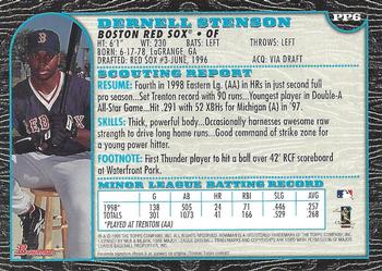 1999 Bowman - Pre-Production #PP6 Dernell Stenson Back