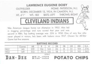 1954 Dan-Dee Potato Chips (Reprint) #NNO Larry Doby Back