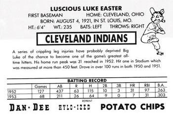 1954 Dan-Dee Potato Chips (Reprint) #NNO Luke Easter Back