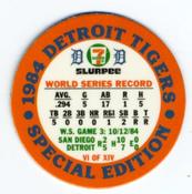 1985 7-Eleven Detroit Tigers Special Edition Coins #VI Chet Lemon Back