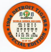 1985 7-Eleven Detroit Tigers Special Edition Coins #XII Alan Trammell Back