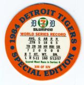 1985 7-Eleven Detroit Tigers Special Edition Coins #XIII Lou Whitaker Back