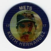 1985 7-Eleven Super Star Sports Coins: East Region #X JH Keith Hernandez Front