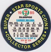 1985 7-Eleven Super Star Sports Coins: East Region #XIV JH Cal Ripken, Jr. Back