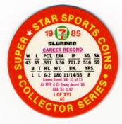 1985 7-Eleven Super Star Sports Coins: Great Lakes Region #I AC Willie Hernandez Back