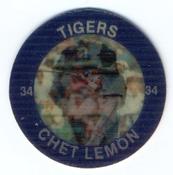 1985 7-Eleven Super Star Sports Coins: Great Lakes Region #IX AC Chet Lemon Front