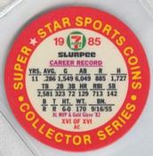 1985 7-Eleven Super Star Sports Coins: Great Lakes Region #XVI AC Robin Yount Back