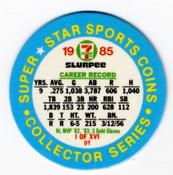1985 7-Eleven Super Star Sports Coins: Southeast Region #I DT Dale Murphy Back