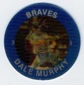 1985 7-Eleven Super Star Sports Coins: Southeast Region #I DT Dale Murphy Front