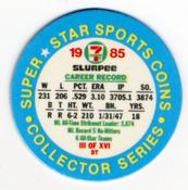 1985 7-Eleven Super Star Sports Coins: Southeast Region #III DT Nolan Ryan Back