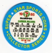 1985 7-Eleven Super Star Sports Coins: Southeast Region #VII DT Andre Dawson Back