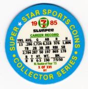 1985 7-Eleven Super Star Sports Coins: Southeast Region #X DT Gary Matthews Back