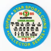 1985 7-Eleven Super Star Sports Coins: Southeast Region #XII DT Tim Raines Back