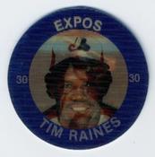 1985 7-Eleven Super Star Sports Coins: Southeast Region #XII DT Tim Raines Front