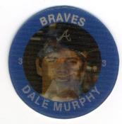 1985 7-Eleven Super Star Sports Coins: West Region #III DH Dale Murphy Front