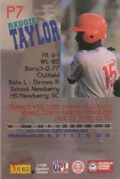 1996 Signature Rookies Old Judge - Peak Picks #P7 Reggie Taylor Back