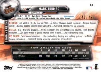 2017 Bowman - Silver #68 Mark Trumbo Back