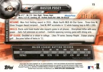 2017 Bowman - Blue #15 Buster Posey Back
