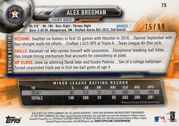 2017 Bowman - Green #75 Alex Bregman Back
