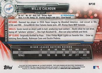 2017 Bowman - Prospects #BP30 Willie Calhoun Back