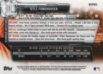 2017 Bowman - Chrome Prospects #BCP85 Kyle Funkhouser Back