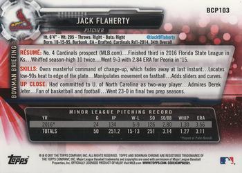 2017 Bowman - Chrome Prospects #BCP103 Jack Flaherty Back