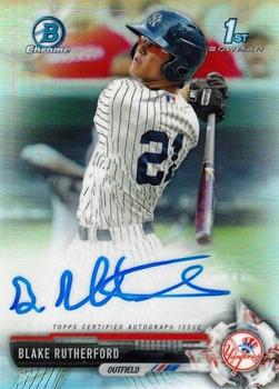 2017 Bowman - Chrome Prospect Autographs Refractors #CPA-BR Blake Rutherford Front