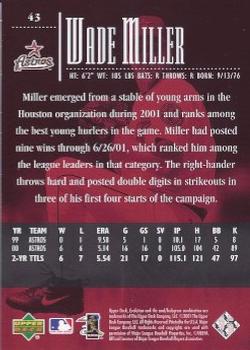 2001 Upper Deck Evolution #43 Wade Miller Back
