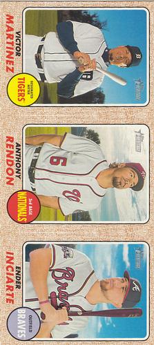 2017 Topps Heritage - 1968 Advertising Panels #NNO Victor Martinez / Anthony Rendon / Ender Inciarte Front
