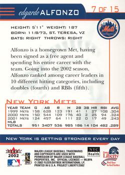 2002 Fleer Project Liberty New York Mets #7 Edgardo Alfonzo Back