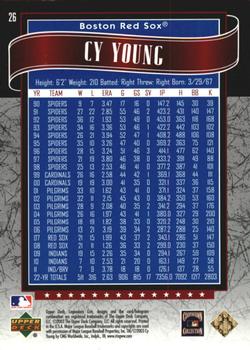 2003 SP Legendary Cuts - Blue #26 Cy Young Back